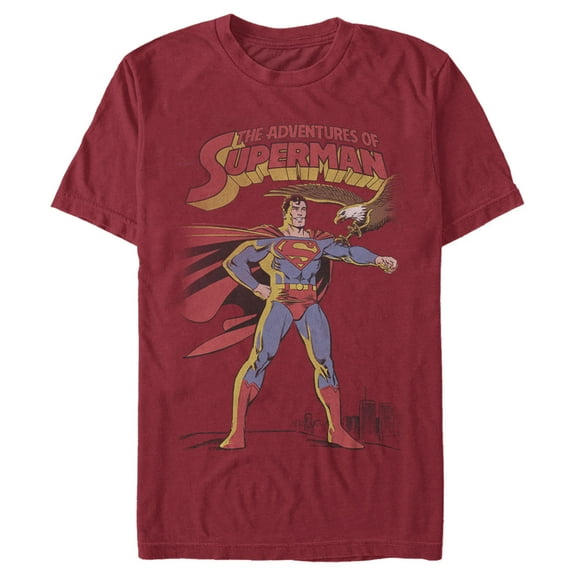 Men's Superman Patriotic Adventures  Graphic Tee Cardinal X Large