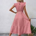 thumbnail image 5 of Elegant Formal Dresses for Women Flowy Summer Dresses Wedding Guest Belted A-Line Ruffle Dresses Tiered Ruffle Formal Boho Sleeveless Sundress, 5 of 6