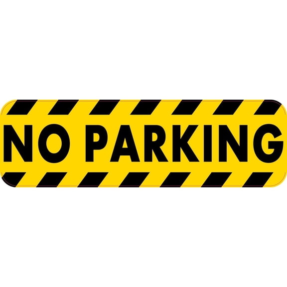 10in x 3in No Parking Sticker