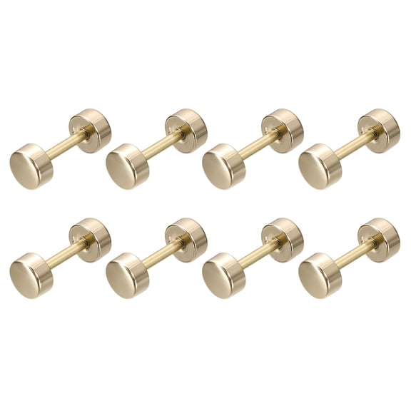 8Pack Metal Bag Strap Connect Buckles,12x22mm Purse Screw Fixing Rivets (Light Golden)