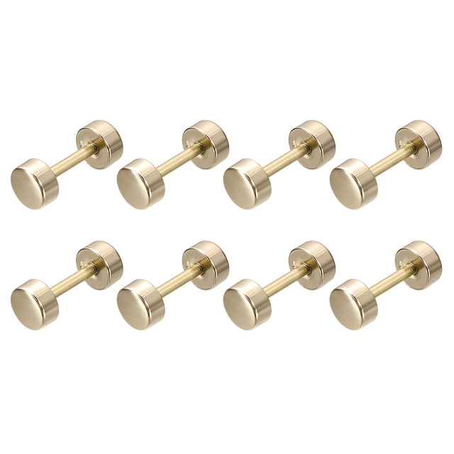Unique Bargains 8Pack Metal Bag Strap Connect Buckles,12x22mm Purse Screw Fixing Rivets (Light Golden)