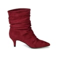 thumbnail image 3 of JOURNEE COLLECTION Womens Burgundy Comfort Pointed Toe Kitten Heel Slip On Dress Slouch Boot 9, 3 of 4