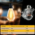 thumbnail image 2 of DAYBETTER 100ft Outdoor String Lights, S14 Patio Lights with 24LED Bulbs, Connectable Waterproof Lights for Porch, Yard, 2 of 6