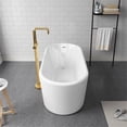 thumbnail image 5 of Vinnova Caserta 59" x 27.6" Oval Acrylic Freestanding Soaking Bathtub in White, 5 of 8