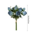 thumbnail image 2 of Bxaolu Artificial Flower Centrepieces for Tables - 6 Pcs Dusty Rose Fake Flowers Roses Bouquet&nbsp;14.5" - Silk Faux Rose Arrangement for Wedding Party Centerpiece Table Decor(6Pack, Blue), 2 of 6