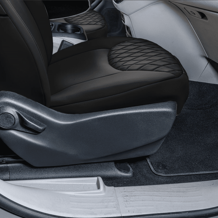 For Chrylsler Pacifica 2017-2025 FH Group Custom Fit Car Seat Covers [Front - No DVD w/ Armrest 2017-2025] Black