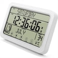 thumbnail image 1 of Reloj de Pared Digital, Reloj Digital A Batería, Reloj de Escritorio de 8 Pulgadas con Temperatura, Humedad, Día y Fecha para Oficina en Casa, 1 of 6
