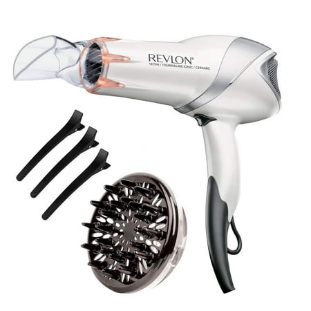 Revlon 1875W Infrared Hair Dryer, Hair Clips
