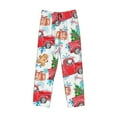 thumbnail image 4 of Daiia Men'S Watercolor Red Truck And Fir Tree Pants,Bottoms Sleep Lounge,Pajama Pants,Pj Bottoms Drawstring And Pockets-Large, 4 of 9