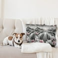 thumbnail image 4 of Ambesonne Lake Throw Pillow Cover 2 Pack, Cherry Blossoms and Mountains, 18", Grey and Blush, 4 of 7