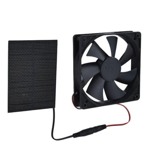 Spptty 3W Solar Panel Exhaust Fan 3000 RPM Duct 3W - Green