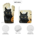 thumbnail image 4 of Pumpkin Lantern Black Cat Oven And Pot Holders Sets, Heat Resistant Pads Kitchen Decor for Cooking Baking BBQ Grilling, Christmas Kitchen Gifts, 4 of 6