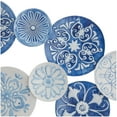 thumbnail image 4 of DecMode Blue Metal Plate Wall Decor with Embossed Details, 4 of 7
