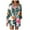 Dark Green, variant on Towmus Women Hawaiian Shirts Casual Floral Printed Lapel Neck Button Down Long Sleeve Fall Cardigan Shirt