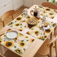 thumbnail image 5 of Placemat Set of 4 Sunflower Leaves Placemats for Dining Table Farmhouse Floral Vintage Washable Table Mats for Kitchen and Party Decor Indoor & Outdoor Use, 5 of 8