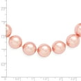 thumbnail image 5 of Sterling Silver 12-13mm Pink Shell Bead Hand Knotted Necklace, 5 of 5