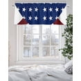 thumbnail image 3 of American Flag Valances for Windows,Kitchen Valance Rod Pocket Short Curtain,Stripes Stars Blue Red and White Valance Curtain Window Valances for Bedroom Living Room 42x12in, 3 of 9