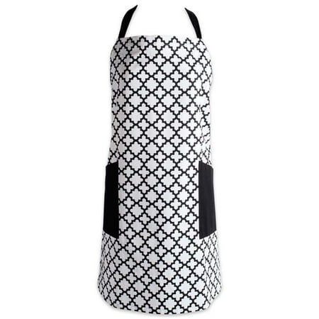 

Lattice Print 2-Pocket Apron - White