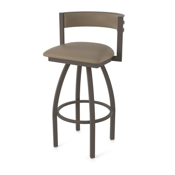 861 Artemis 36" Swivel Bar Stool with Bronze Finish and Canter Earth Seat and Back