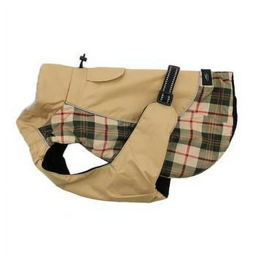 Alpine All-Weather Dog Coat - Beige Plaid 4X-Large