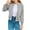 Gray, variant on Girls Bomber Jacket No-Hood Zip Up Jacket Long Sleeve Pockets Warm Coat for 5-14 Years