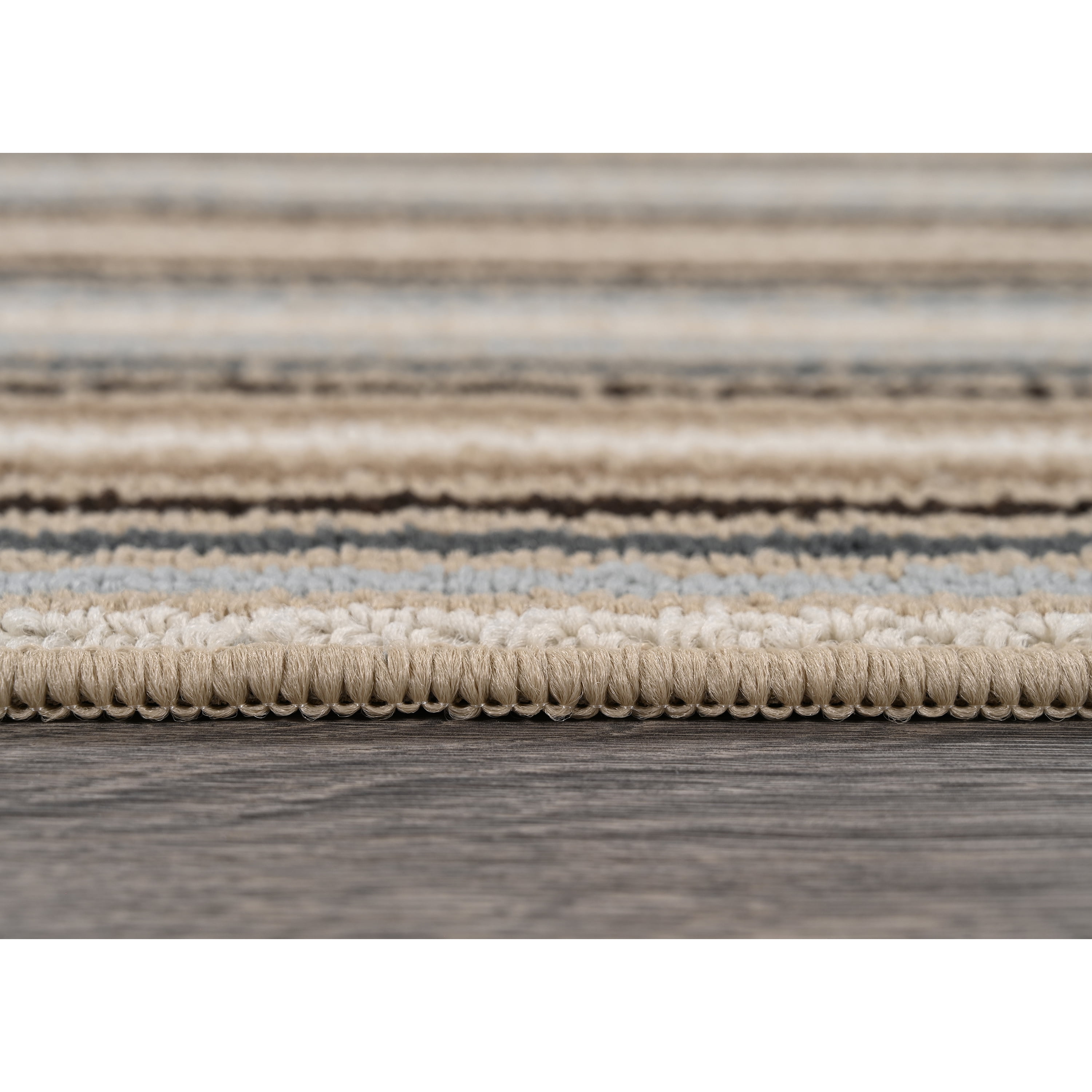 Garland Rug Nantucket Stripe Earth Tone Indoor Area Rug, 7'6" x 9'3"