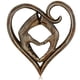 thumbnail image 2 of Cateissary Escultura de en forma de corazón, artesanía rústica, casa de campo, decoración para fiesta de boda, coleccionables para el hogar, Decoración Corazón Cateissary HA028366-02B, 2 of 6