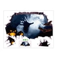 thumbnail image 1 of Pegatinas de pared de miedo 3D de Halloween,Mural artístico extraíble,calcomanías de fiesta,decoración, 1 of 4