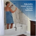thumbnail image 2 of Carex Tri-Grip Bathtub Rail with Chrome Finish - Bathtub Grab Bar Safety Bar For Seniors and Handicap - For Assistance Getting In and Out of Tub, Easy to Install on Most Tubs, 2 of 6