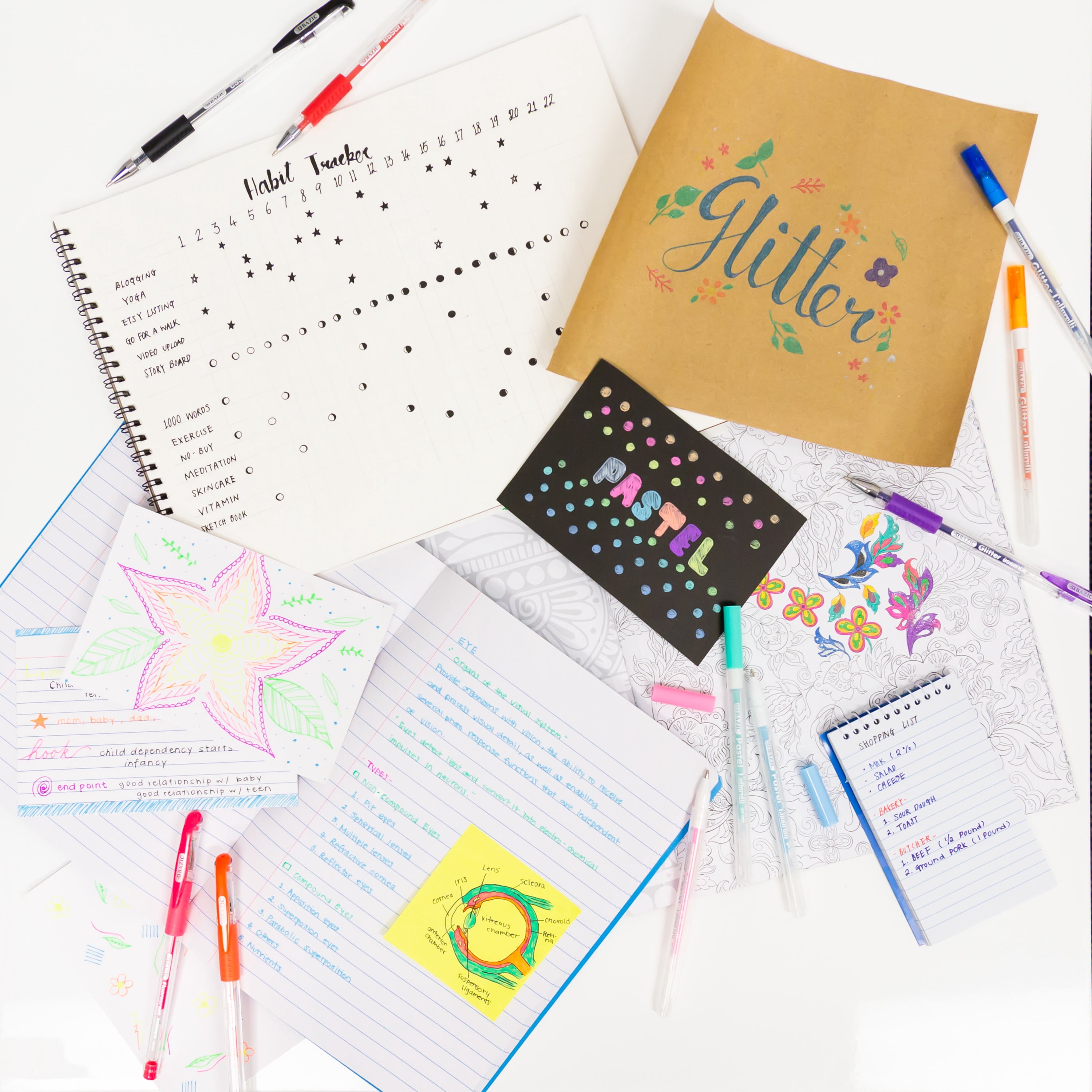 BAZIC Small Notebook Memo Size Pad, 3"x5" Spiral Top Bound, 50 Sheets Wirebound Pocket Notebooks, Total 288 count