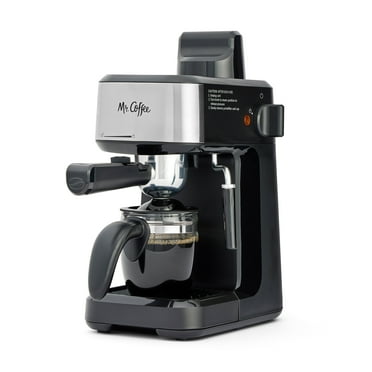 Mr. Coffee® 4-Shot Steam Espresso Machine, Cappuccino Maker, and Latte Maker with Glass Carafe