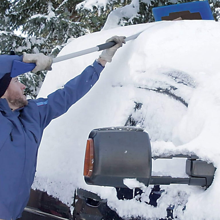 AAA.com  Snow Joe® 2-In-1 Telescoping Snow Broom + Ice Scraper