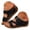Black, variant on Dakaela Womens Wedge Sandals Leather Orthopedic Platform Slip on Slides Wide Width Buckles Summer Beach Walking with Arch Support Size 6-10
