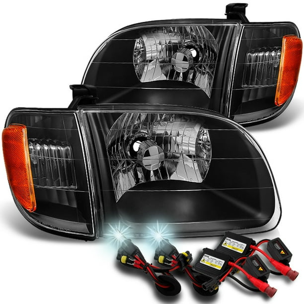 Fits 2000 2004 Toyota Tundra Regular Access Cab Black Headlights