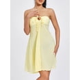 thumbnail image 3 of Lamuusaa Womenacute;s Tube Top Dress Summer Strapless Sleeveless Tie-up Front Solid Color, 3 of 9