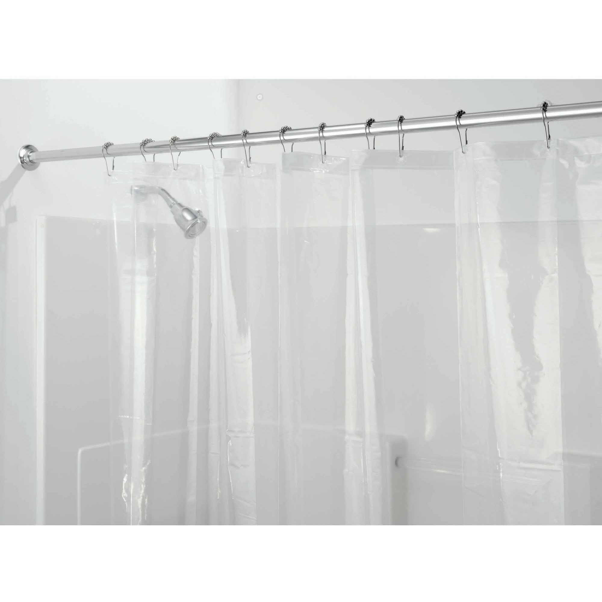 iDesign Clear PVC-Free Mildew Resistant Stall Shower Curtain Liner, 54" x 78" - image 3 of 8