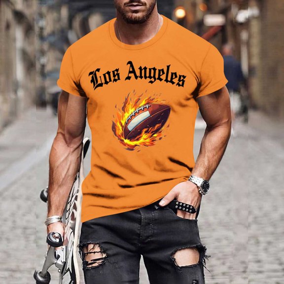 Kakii Baseball Shirts for Men Game Day Baseball Fan Shirt Mens Casual Baseball Team Short Sleeve Tees