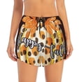 thumbnail image 2 of Balery Fall Farmhouse Pumpkins Pantalones cortos deportivos para mujer con forro y dos bolsillos, elásticos, para entrenamiento, gimnasio, yoga-X-Large, 2 of 7