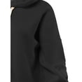 thumbnail image 4 of A2Y Women's Oversized Loose Fit Longline Long Sleeve Pockets Hoodie Sweatshirts Black L, 4 of 6
