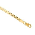 thumbnail image 2 of JewelStop 14K Yellow Gold Diamond Cut/ Textured Finish 3.3mm Gourmette Chain Bracelet with Lobster Clasp - 22", 2 of 5