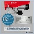 thumbnail image 6 of Five Oceans Electric Hoist, Hoist Pulley System, Pulley Hoist, 2200 Lb Electric Winch with 6FT Remote Control 120 Volts, for Garage, Factory Lifting with Emergency Stop Button - FO3820, 6 of 9