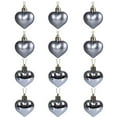 thumbnail image 3 of JLFNYA Christmas Tree Decorations Ornaments, Heart Ornament Decorations, 12 Pcs Heart-Shaped Christmas Bauble, Christmas Tree Valentine's Day Wedding Anniversary Ornament, 3 of 8