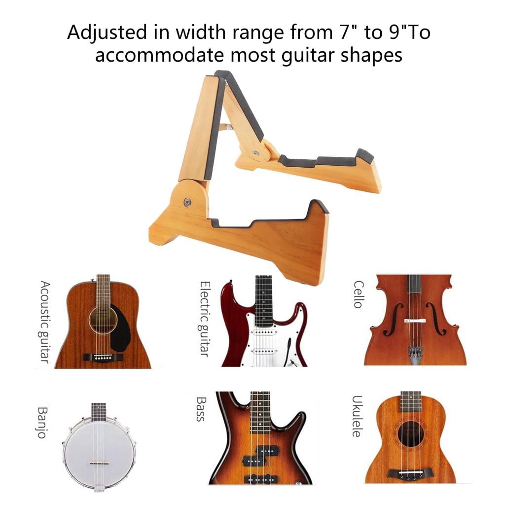 CEORPER Portable A-Frames Stand Wooden Guitar Stand A-Frames String Instrument Holder