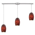 thumbnail image 2 of Elk Lighting Maui 3 Light Pendant in Satin Nickel, Red and Black, 2 of 4