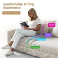 thumbnail image 5 of 102.4" Sectional Couch Modular Cloud Sofa Plush Corduroy Convertible Lounge Couches Oversized 4 Seat Comfy Sofa Deep Seat with 6 Pillows Solid Wood Frame for Living Room Reception Room Office, Beige, 5 of 13