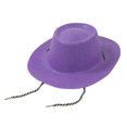 thumbnail image 2 of XIAOCHA Unisex Glitter‑Coated Accent Cowboy Hat Solid Chin‑Strap Western Hats Carnival Party Wide Brim Western Hat,Purple, 2 of 7