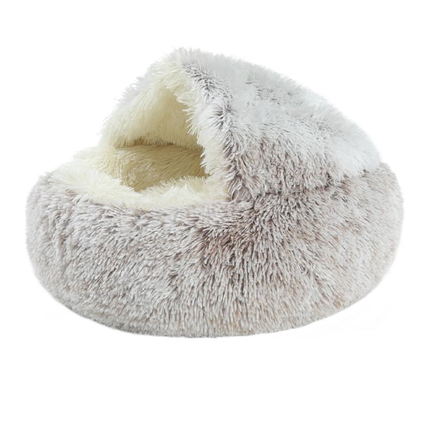 Suave felpa cama para mascotas perrera invierno cálido perro cachorro dormir cojín (café S) Likrtyny Mascotas