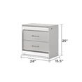 thumbnail image 2 of Bedside Nightstands, Glam Modern Style 2-Drawer Night stand Made with Wood in White same asG150108644 (NJ inventory), White Wooden Nightstands,Wood Nightstands With Storage, 2 of 5
