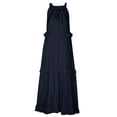 thumbnail image 6 of Pejock Summer Dresses for Women 2023 Casual Halter Round-Neck Solid Bage Sleeveless Vest Long Dress Blue S (US Size:4), 6 of 7