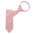 thumbnail image 2 of Jacob Alexander Boys' 14 inch Floral Pre-Tied Zipper Cotton Neck Tie - Dusty Rose, 2 of 7